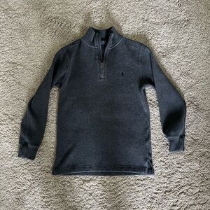 Polo by Ralph Lauren Gray Quarter-Zip Sweatshirt, Boy’s M (10-12)